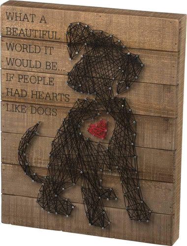 Primitives by Kathy What a Beautiful World - String Art Box Sign