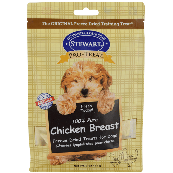 Stewart Stewart Pro-Treat 100% Pure Chicken Breast Dog Treats - 3 oz. bag