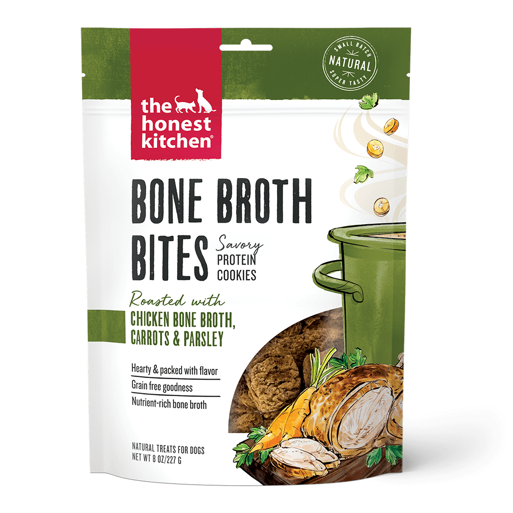 The Honest Kitchen The Honest Kitchen Bone Broth Bites Chicken Bone Broth, Carrots & Parsley Dog Treats - 8 oz. bag
