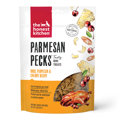 The Honest Kitchen The Honest Kitchen Parmesan Pecks Duck, Parmesan & Cherry Recipe Dog Treats - 8 oz. bag