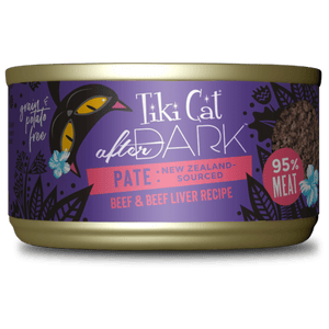 Tiki Cat Tiki Cat After Dark Pate Beef & Beef Liver Recipe Cat Food - 3 oz. can - 12 pack