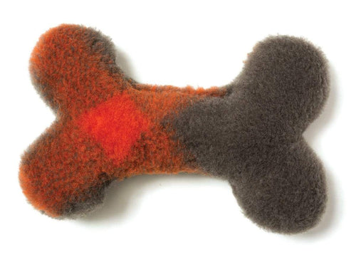 West Paw West Paw 9.5” Stuffed Bone Dog Toy Plaid